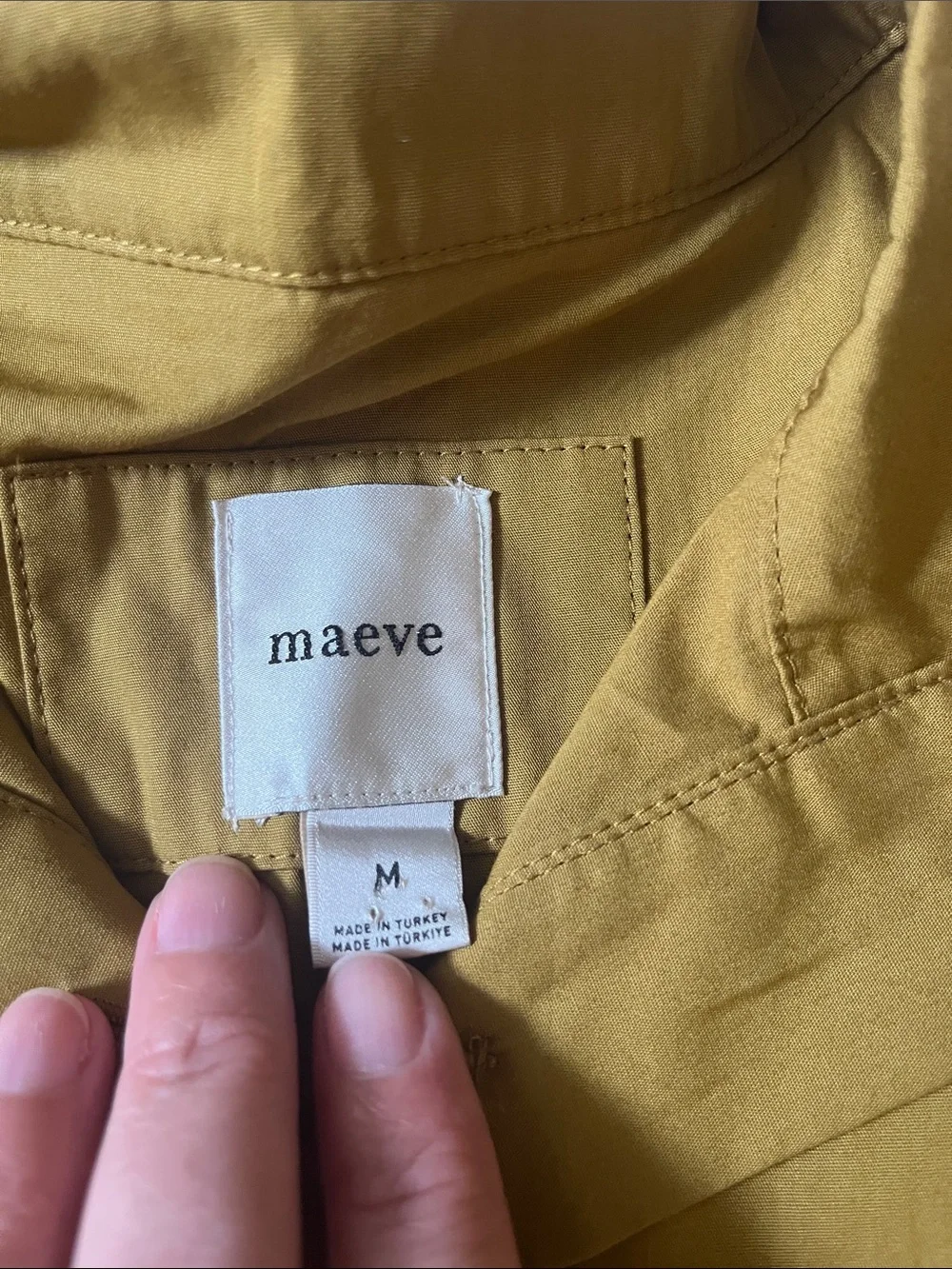 Anthropology Maeve Short-Sleeve A-Line Dress in Olive - Picture 4 of 8